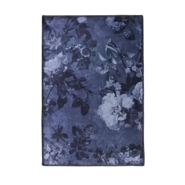 Dywan Flora 60x90cm ciemny niebieski