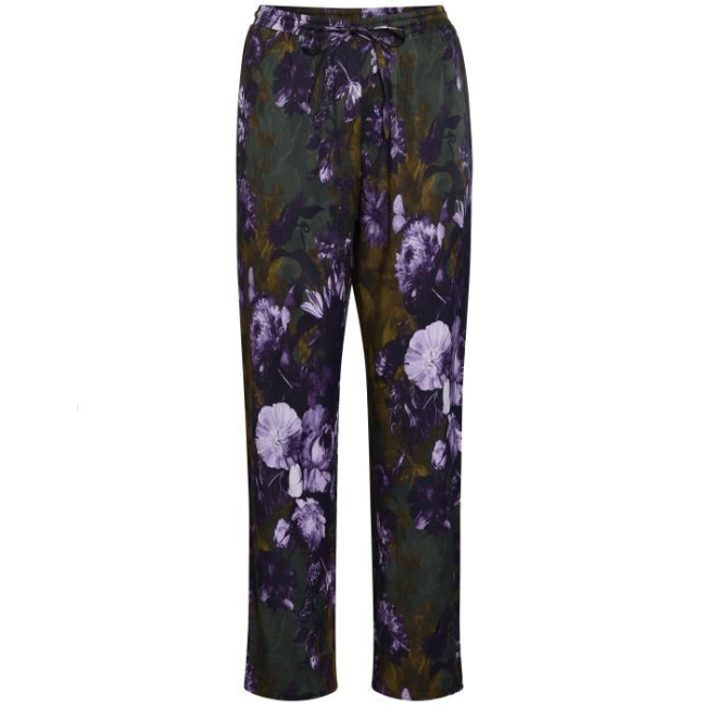 Spodnie od piżamy Mare Leila rozmiar L zielono-fioletowe