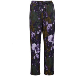 Spodnie od piżamy Mare Leila rozmiar S zielono-fioletowe 