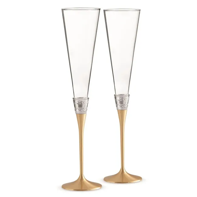 Komplet 2 kieliszków Vera Wang Giftware gold - 1