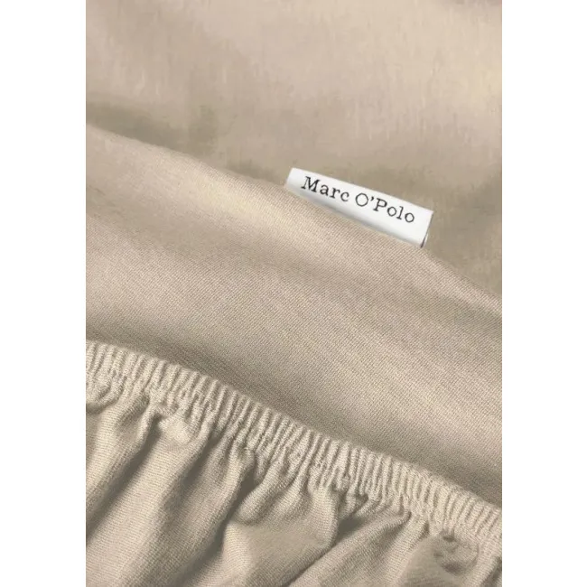 Prześcieradło 160x220cm organic jersey ciemny piasek