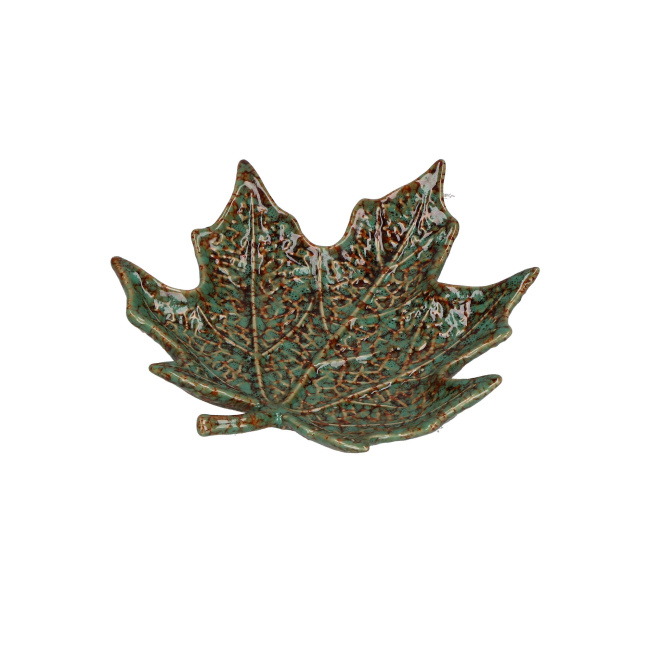Set of 2 Sfogliami maple leaf-shaped platters