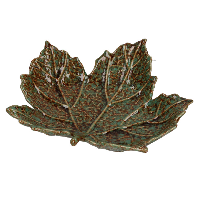 Set of 2 Sfogliami platters in the shape of a plane tree leaf