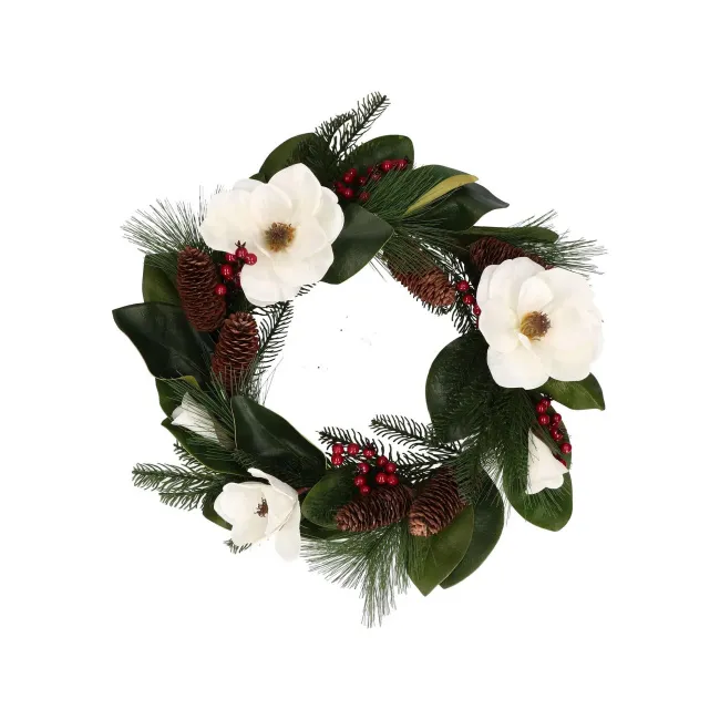 Lavinia arrangement with white flowers 55cm