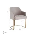RI.S4492 KRZESŁO 81x60x60cm HADLEY GOLD VELVET KHAKI FR-QUARTZ 903 - 2