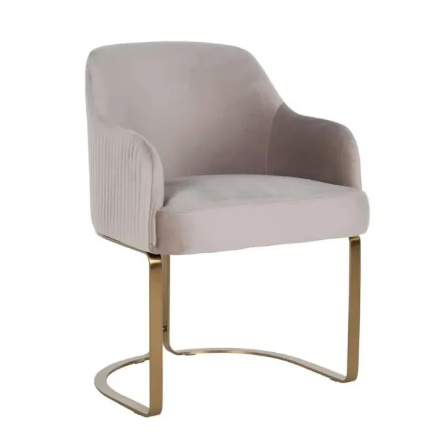 RI.S4492 KRZESŁO 81x60x60cm HADLEY GOLD VELVET KHAKI FR-QUARTZ 903 - 1