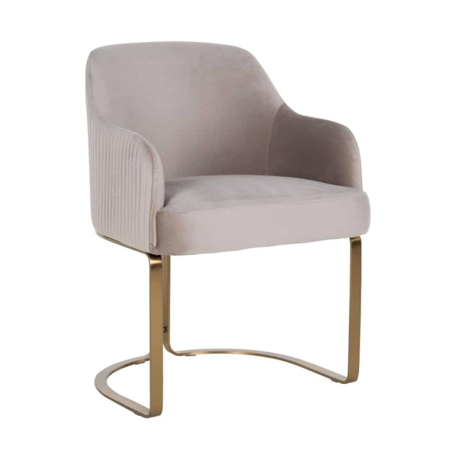 RI.S4492 KRZESŁO 81x60x60cm HADLEY GOLD VELVET KHAKI FR-QUARTZ 903