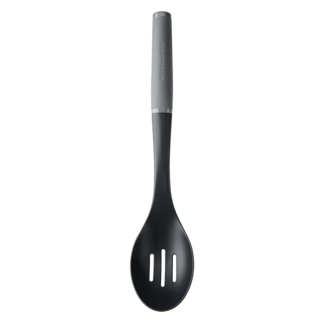Classic Perforated Kitchen Spoon dark grey