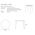 Garden side table Yua 80cm round Silk Grey - 2