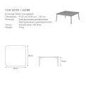 Garden coffee table Yua 80x80cm Silk Grey - 2