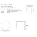 Garden side table Yua 80cm round Granite Grey - 2