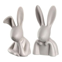 Figurka dekoracyjna 16cm zajączek taupe (1 sztuka mix) - 1