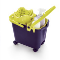 Rectangular bucket 14L with wringer and wheels - 4