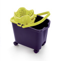 Rectangular bucket 14L with wheels and wringer - 3