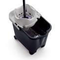 Rectangular bucket 14L with wheels and wringer - 3
