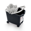 Rectangular bucket 14L with wheels and wringer - 4