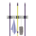 Triple wall-mounted holder for brushes and mops - 2