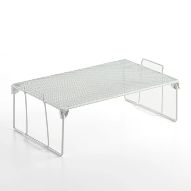 Folding stackable shelf