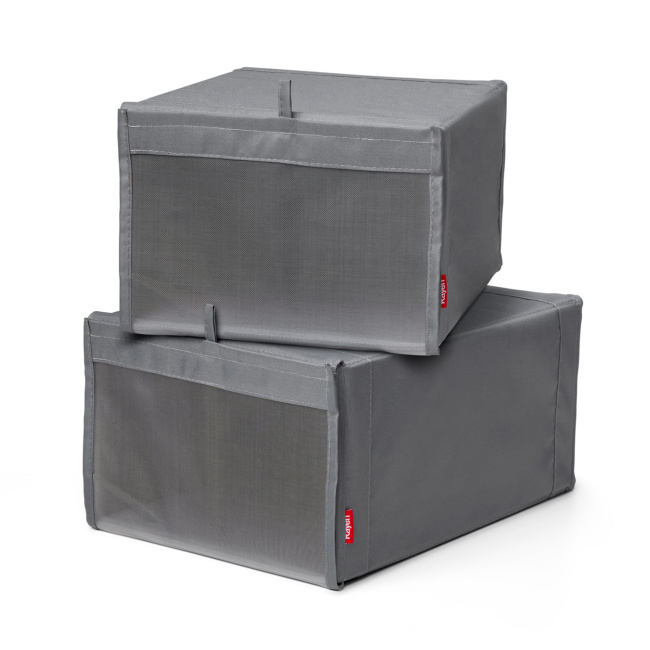 Set of 2 collapsible shoe storage boxes - 1