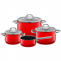 Passion Red Cookware Set - 7 pieces - 1