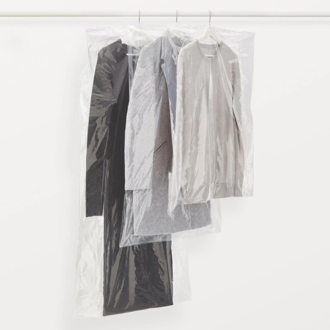 Set of 3 transparent clothing covers S