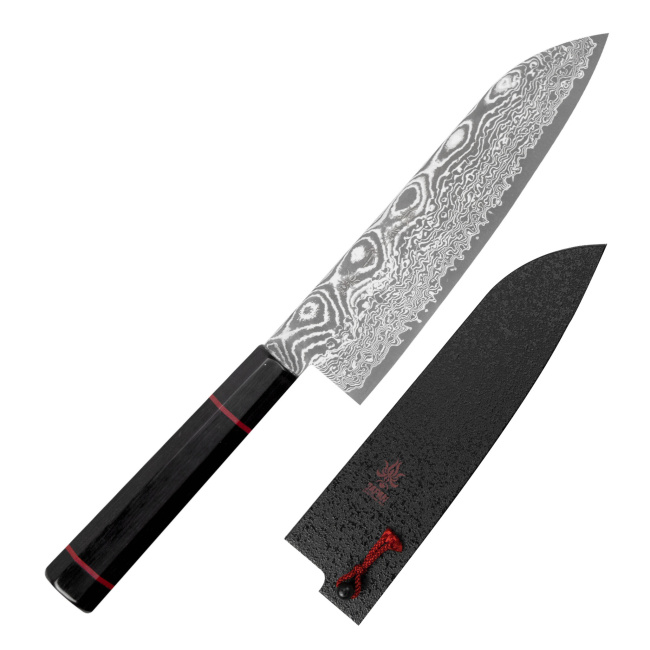 Nóż Namishibuki 18cm Santoku + Saya