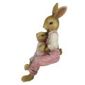 Decorative Figurine 15x6cm Sitting Rabbit Pink - 6
