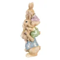 Decorative Figurine 25x9cm Bunnies Blue-Brown - 7
