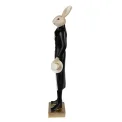 Figurka dekoracyjna 34x9cm zając beige-black - 4