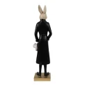 Figurka dekoracyjna 34x9cm zając beige-black - 3