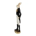 Figurka dekoracyjna 20x5cm zając 20x5cm beige-black - 4