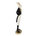 Figurka dekoracyjna 20x5cm zając 20x5cm beige-black - 2
