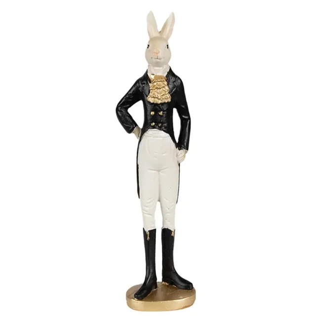 Decorative Figurine 40x11cm Rabbit Beige Black