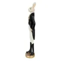 Figurka dekoracyjna 40x11cm zając beige black - 4