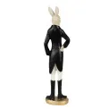 Figurka dekoracyjna 40x11cm zając beige black - 2