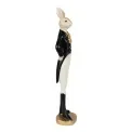 Figurka dekoracyjna 40x11cm zając beige black - 3