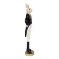 Decorative Figurine 40x11cm Rabbit Beige Black - 3