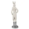 Decorative Figurine 40x11cm Rabbit White-Silver - 4