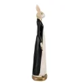 Decorative Figurine 20x5cm Rabbit White-Black - 2