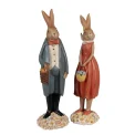 Figurka dekoracyjna 33x9cm zając brown-orange - 3