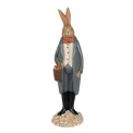 Figurka dekoracyjna 34x10cm królik brown-grey - 1