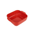 ceramic dish Appolia 18x13x4,5cm red