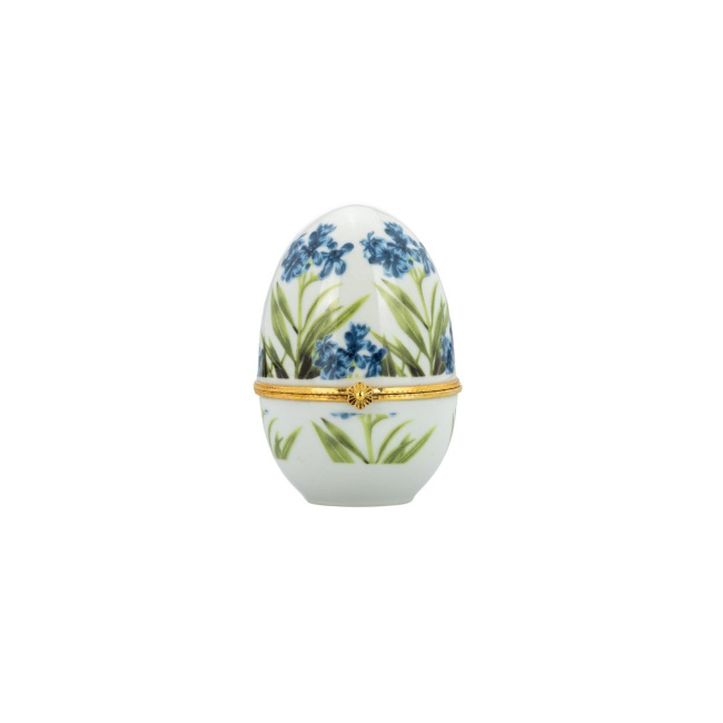 Egg-shaped container 8cm with a gold-plated ring - 1