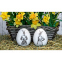 Decorative egg 15.5cm Mrs. Bunny retro - 3