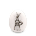 Decorative egg 7.8cm Mr. Bunny retro - 1