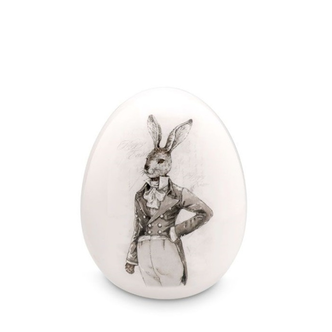 Decorative egg 7.8cm Mr. Bunny retro