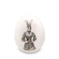 Decorative egg 10cm Mrs. Bunny retro - 1