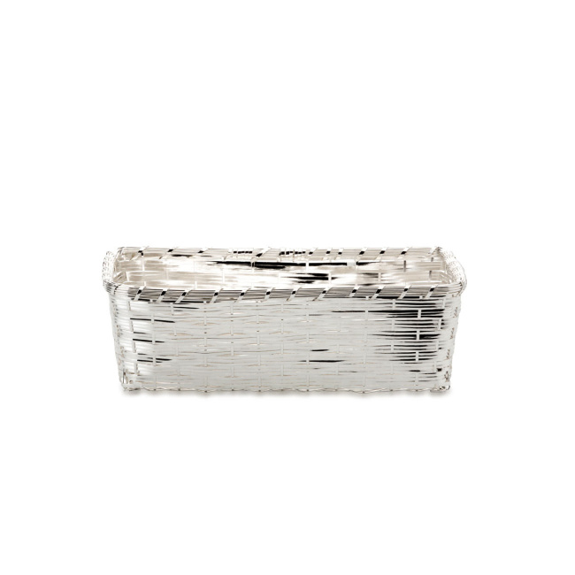 Kosz na pieczywo 25,5x14,5cm posrebrzany - 1