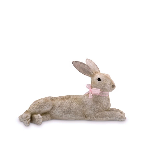 Figurka dekoracyjna 26x48x24,5cm królik leżący