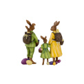 Zestaw figurek dekoracyjnych rodzina królików - 3